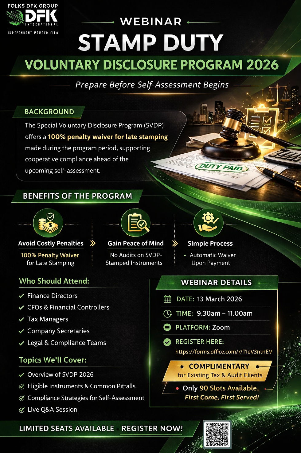 Stamp Duty Voluntary Disclosure Program 2026