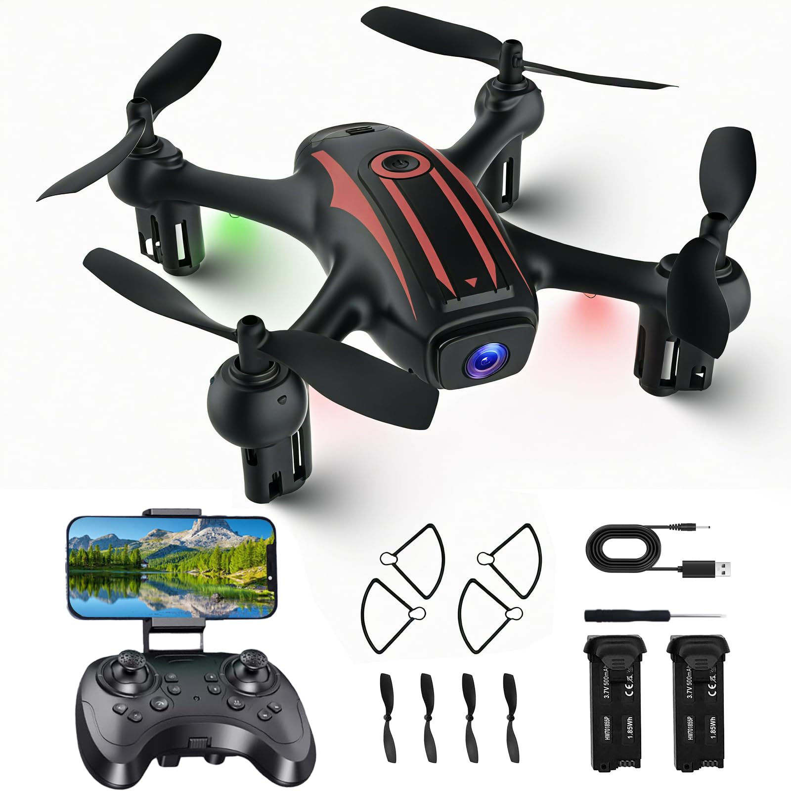 Drones for Kids 8-12 Drone with Camera 1080P for Kids Adults FPV Drone with 2 Ba