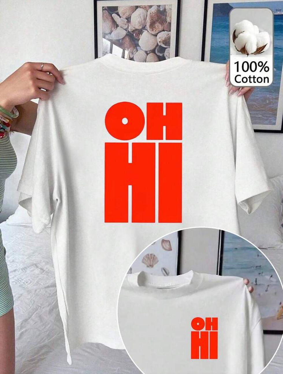 Miniatura: 2026 New Spring/Summer Oversized Longline Top, 100% Cotton Women's Summer Shirt,