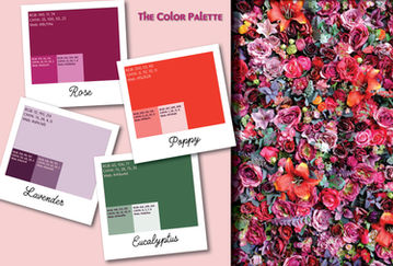 Love Struck Bridals' color palette is a captivating blend of romantic and enchanting hues. The palette features delicate shades of rose and lavender, evoking a sense of tenderness and elegance. Accents of vibrant poppy infuse the palette with a passionate energy, while calming tones of eucalyptus add a touch of freshness and tranquility. Together, these harmonious colors create a mesmerizing and dreamy atmosphere, perfectly suited for unforgettable bridal moments filled with love and joy.