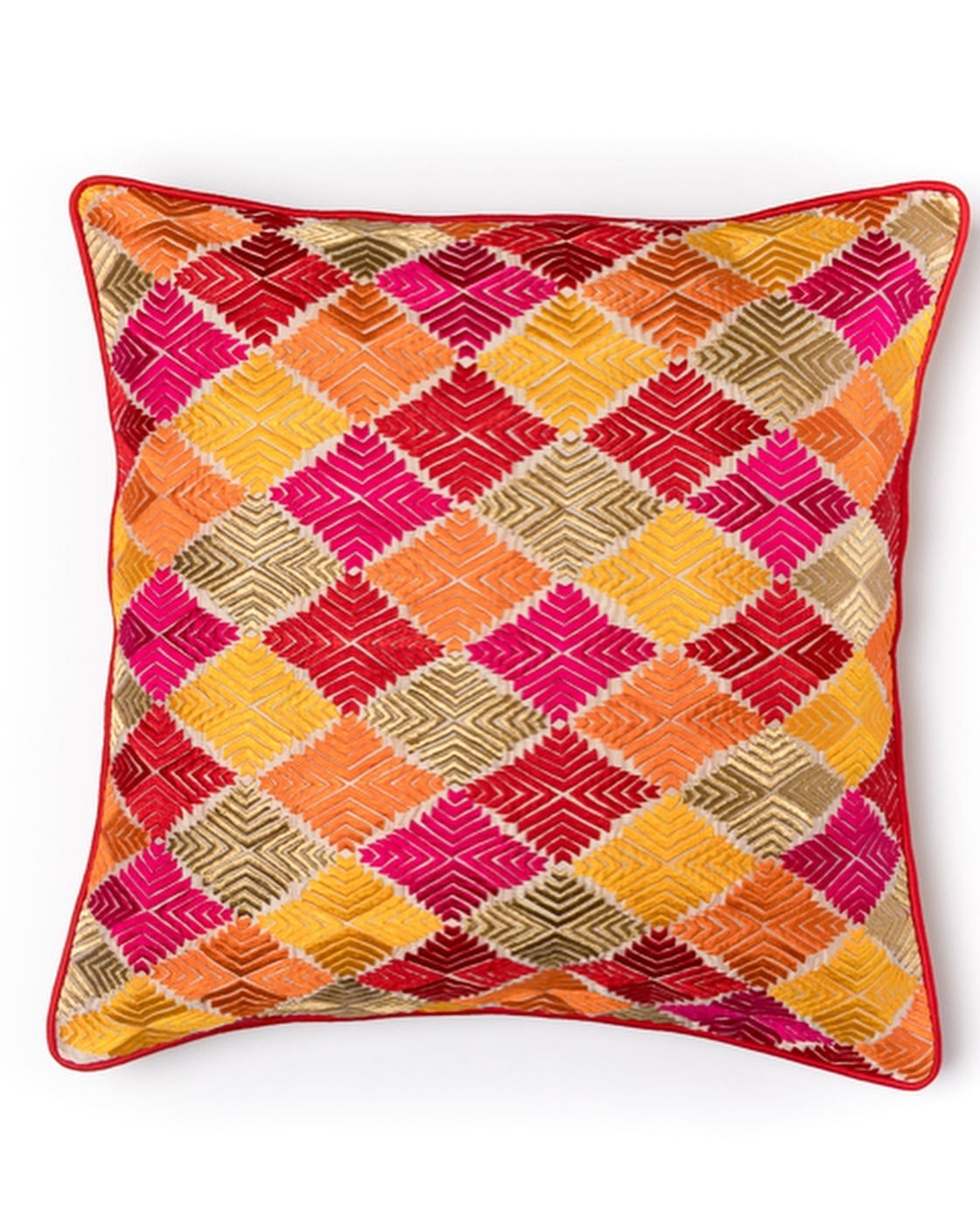 Phulkari Cushion - Multi Colour