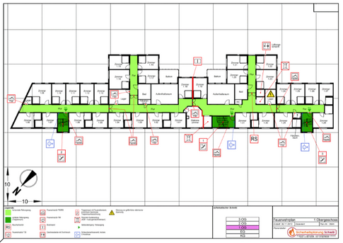 Feuerwehrplan nach DIN 14095