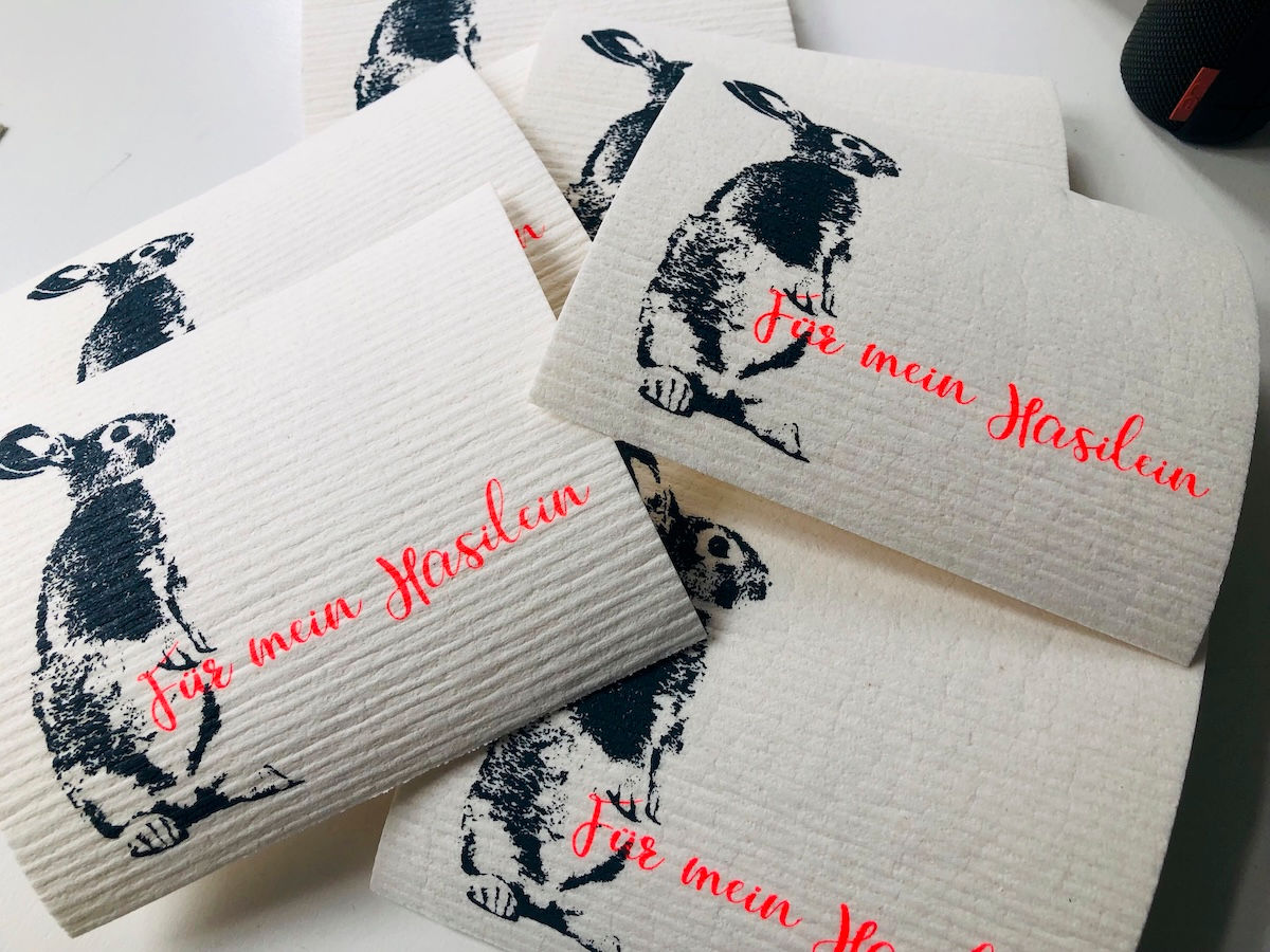 Schwammtuch 'Für mein Hasilein'