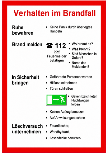 Foto der Brandschutzordnung