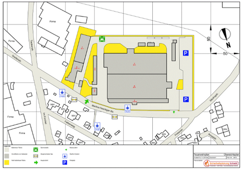 Feuerwehrplan nach DIN 14095