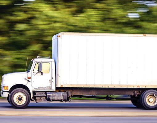 Box truck in state moving