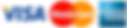 Logo Visa Mastercard, American Express