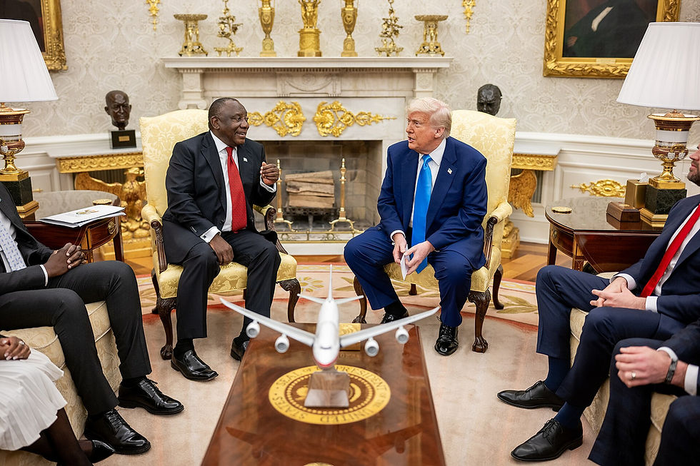 President Trump with the President of South Africa, Cyril Ramaphosa [Image credit: Wikicommons Media]