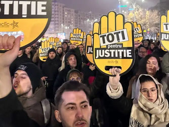 Romanian protestors