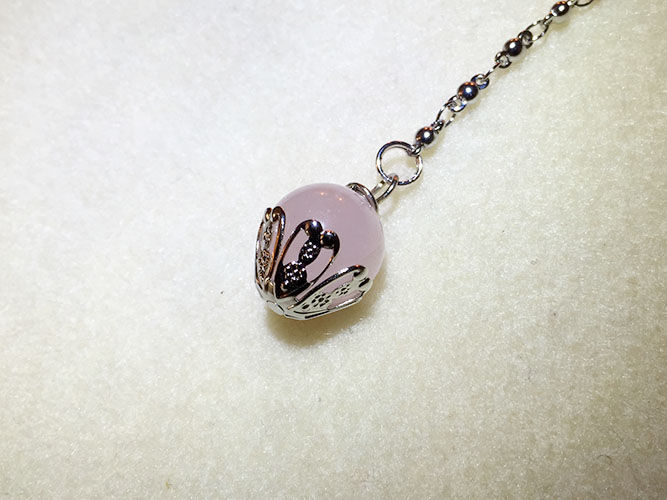 縮圖：手造薔薇輝石靈擺及吊墜(配粉晶梅爾卡巴)