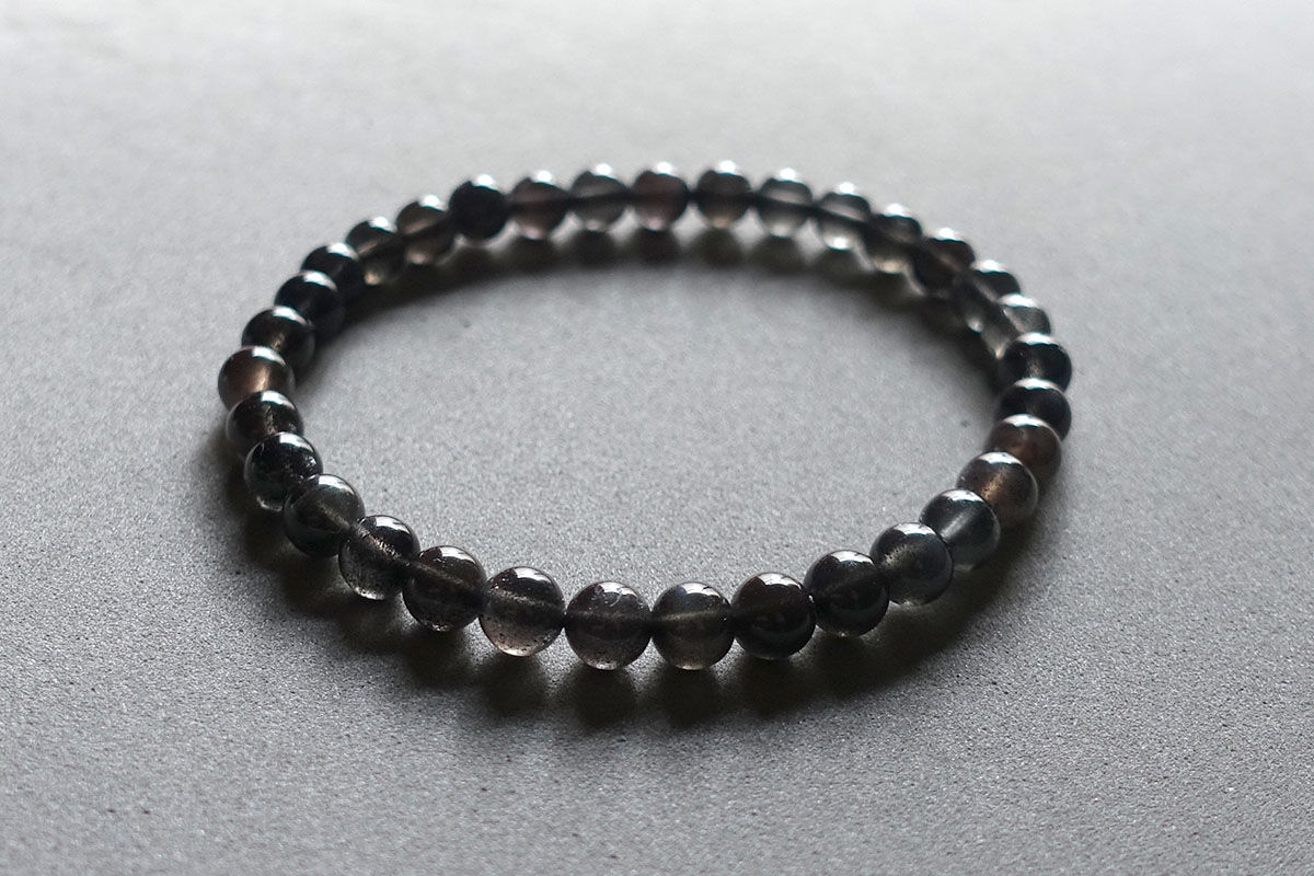 黑色貓眼方柱石手串