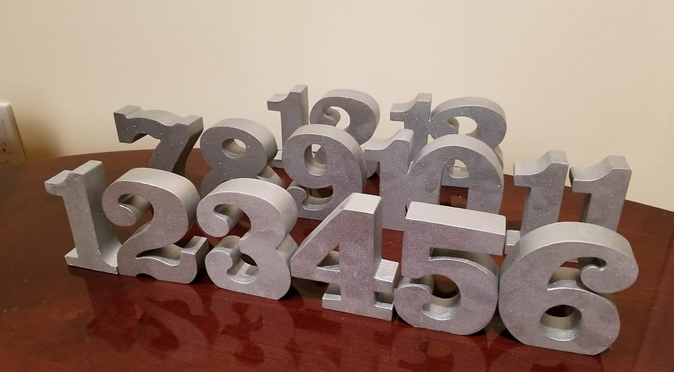 Thumbnail: Table numbers (varieties available)