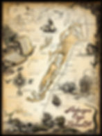 Hand-drawn map of Ambergris Caye Belize. Fine Art Giclee