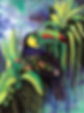 Keel-billed Toucan and Black Orchid – Watercolor – Archival Art Print