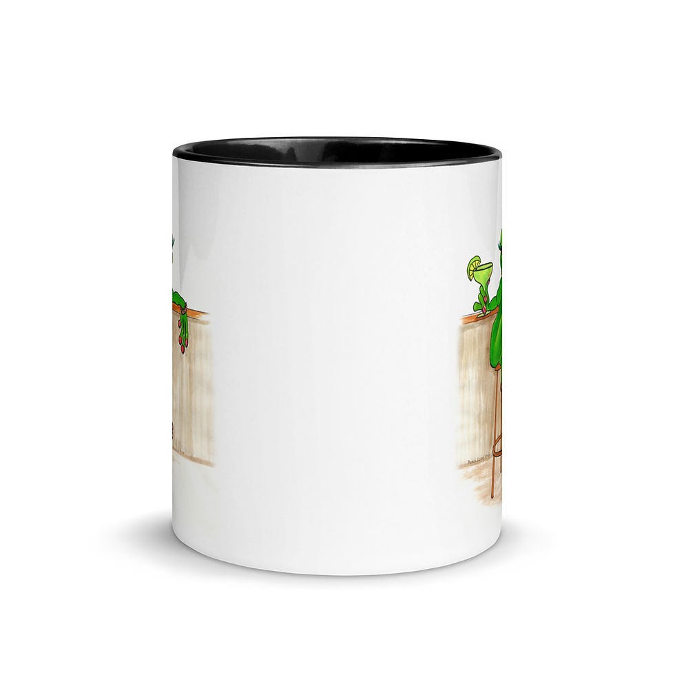 Thumbnail: Madame Frog is on the front and back of this mug.