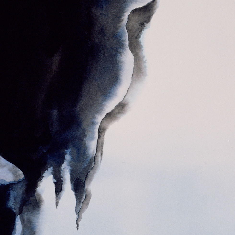 Thumbnail: Close-up Detail of Caverna Diablo II – Mysterious Dolphin Cave Art – Surreal Watercolor Print