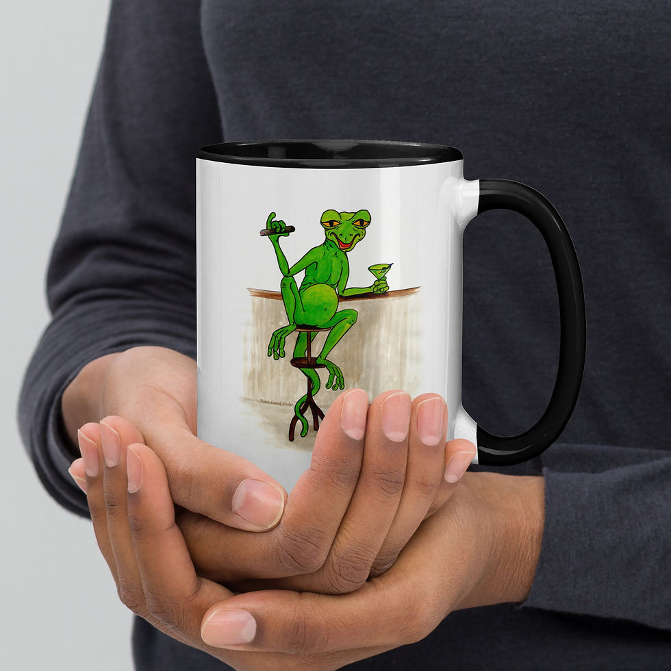 Thumbnail: Ol' Gecko is on the front and back of this mug.