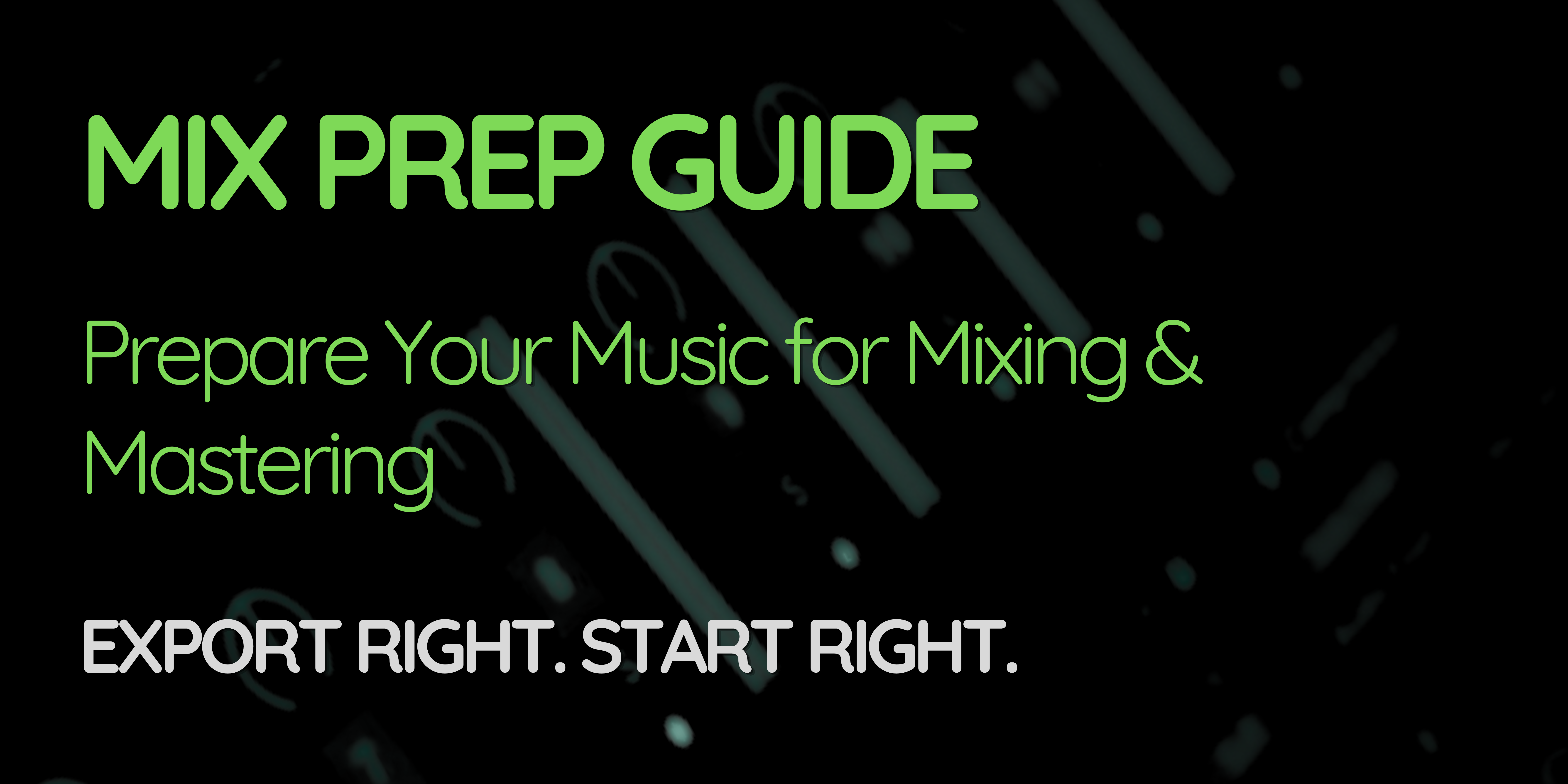 Prepping Your Pre-Master & Stems