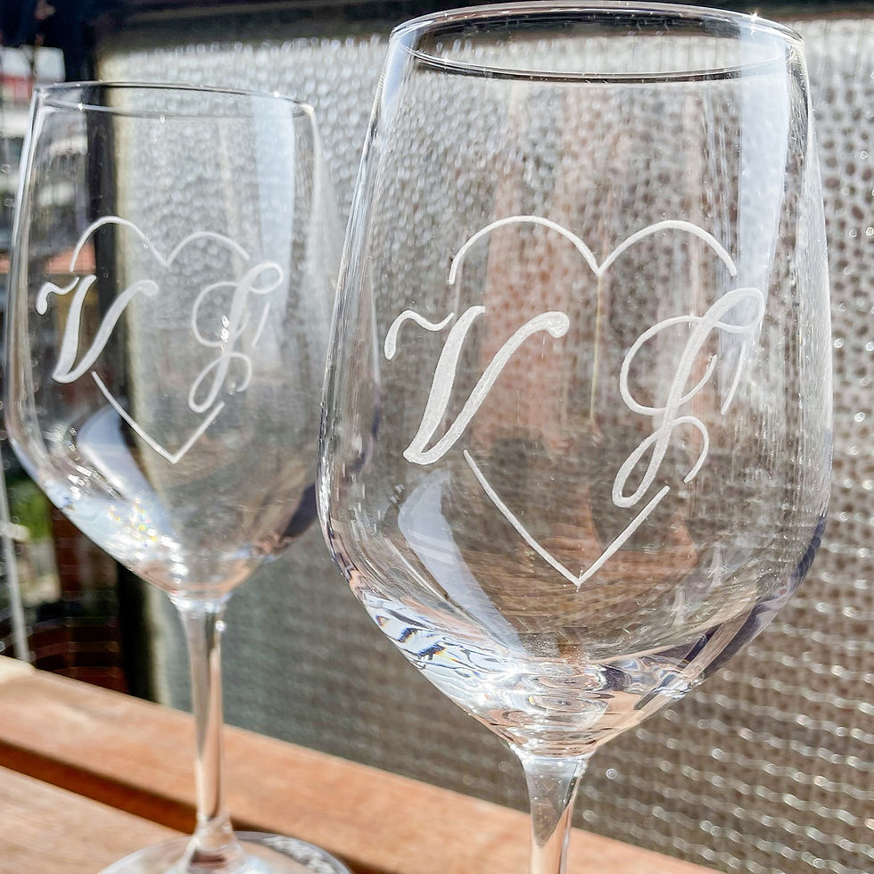 Calice cuore con iniziale