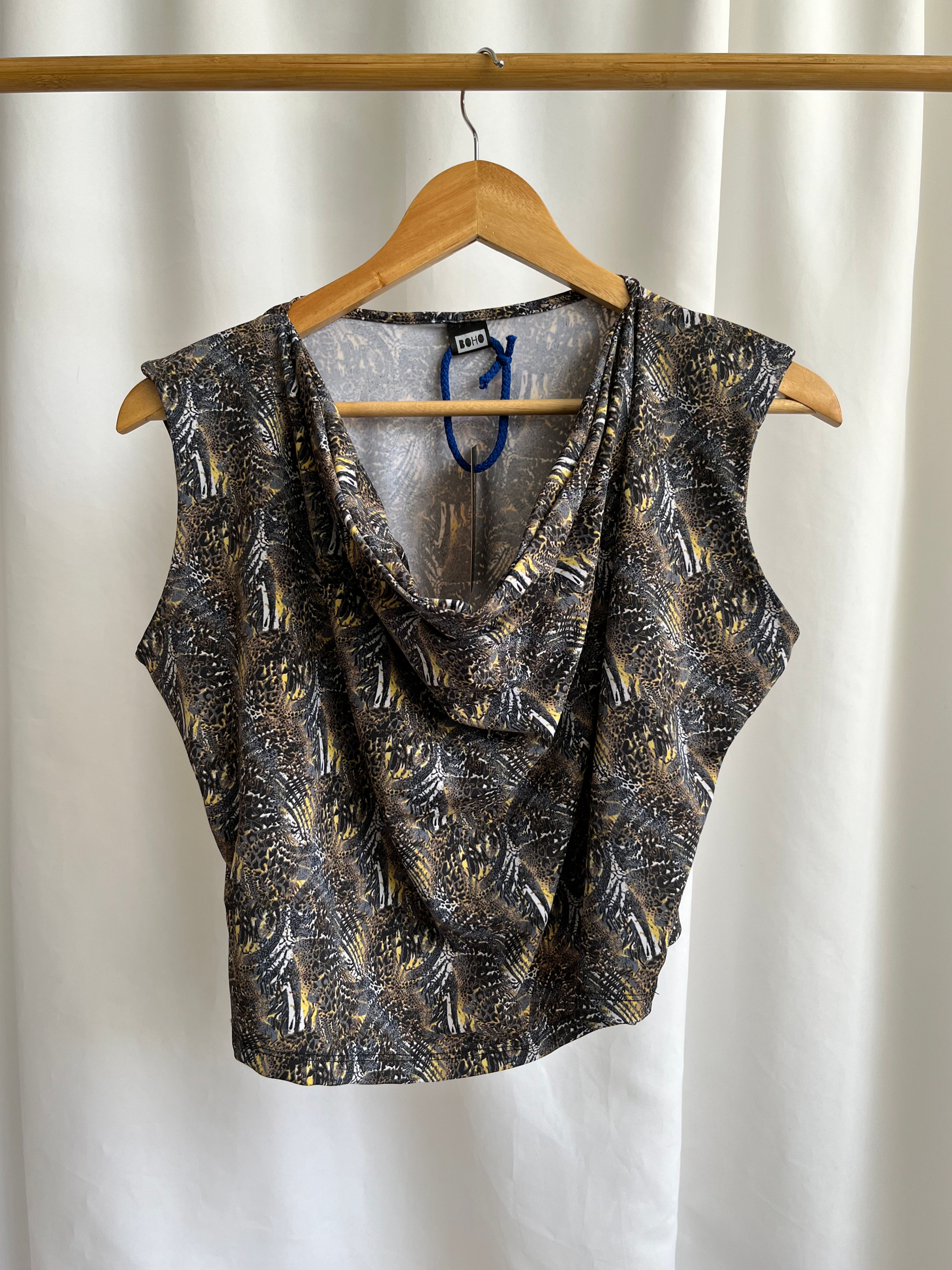 Crop top licra animal print