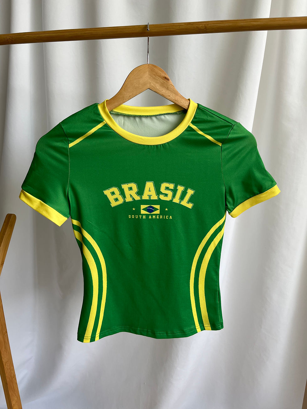 Miniatura: Blusa licra verde, estampado “BRASIL”