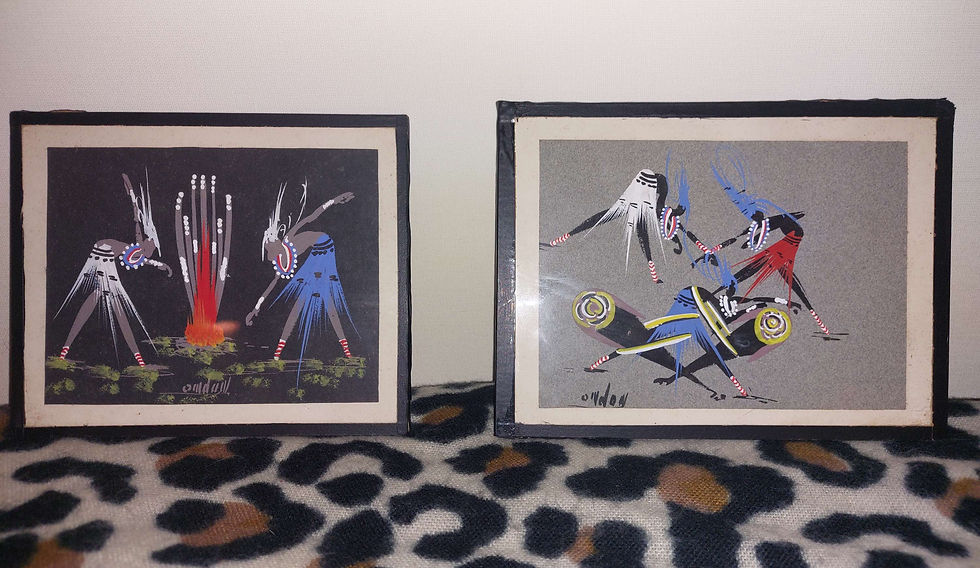 Miniature : Jolies cadres art contemporain Congolais années 50