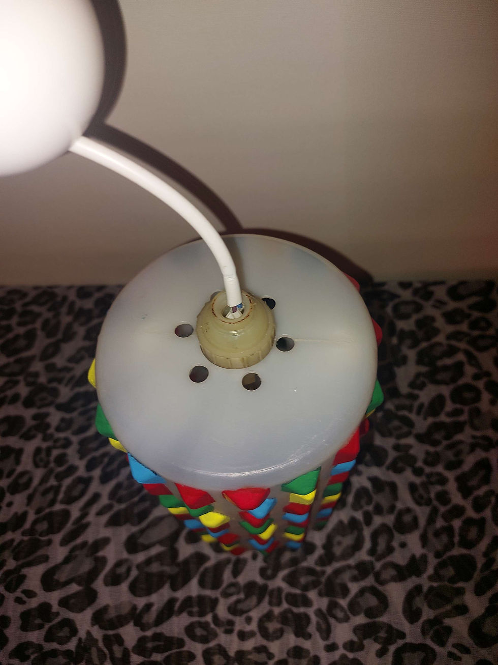 Miniature : Suspension / Lustre vintage en plastique multicolore – Années 50/60