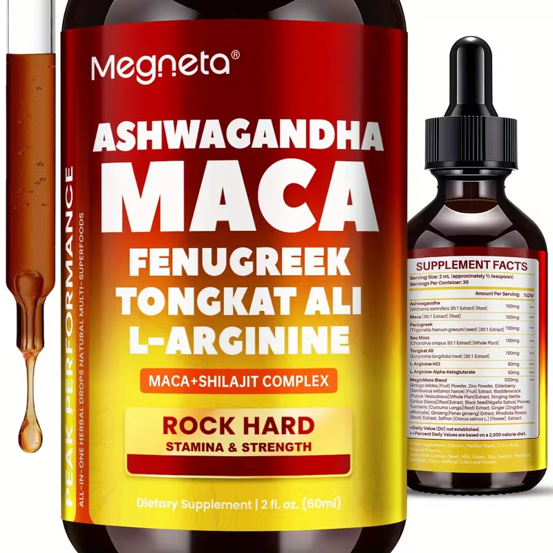ASHWAGHANDA MACA FENUGREEK TONGKAT ALI L-ARGININE DROPS