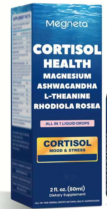 CORTISOL MAGNESIUM ASHWAGHANDA L-THEANINE RHODIOLA ROSE DROPS