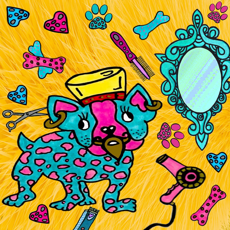 Bert Bulldog Greetings Card