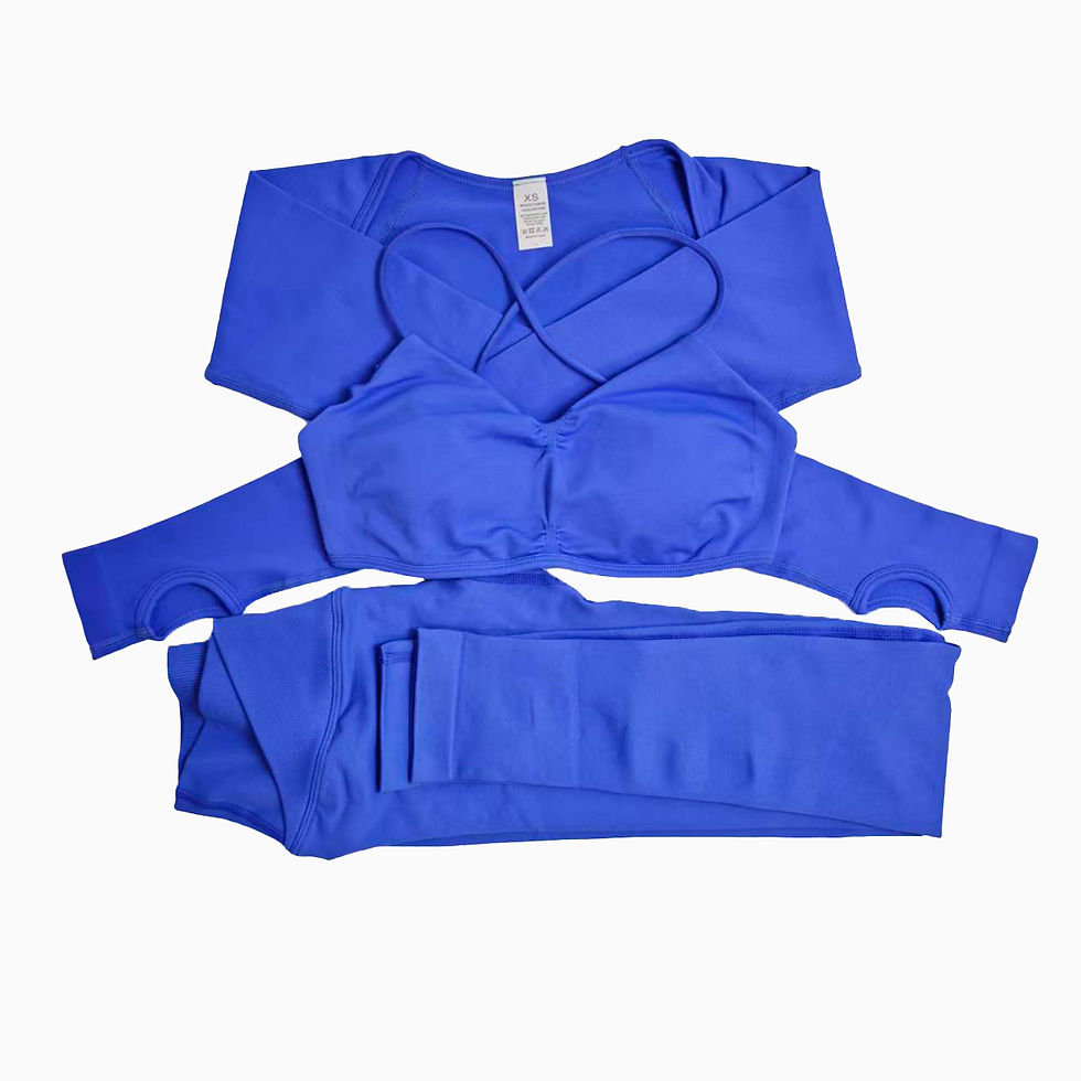 Miniatura: NCLAGEN Gym Set Women 3 Piece Vision Sports Bra Vision Shrug And Vision Leggings
