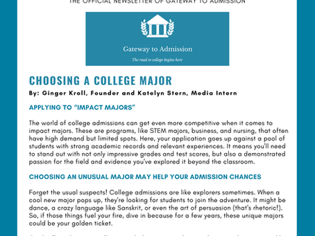 Through The Gate: Choosing A College Major