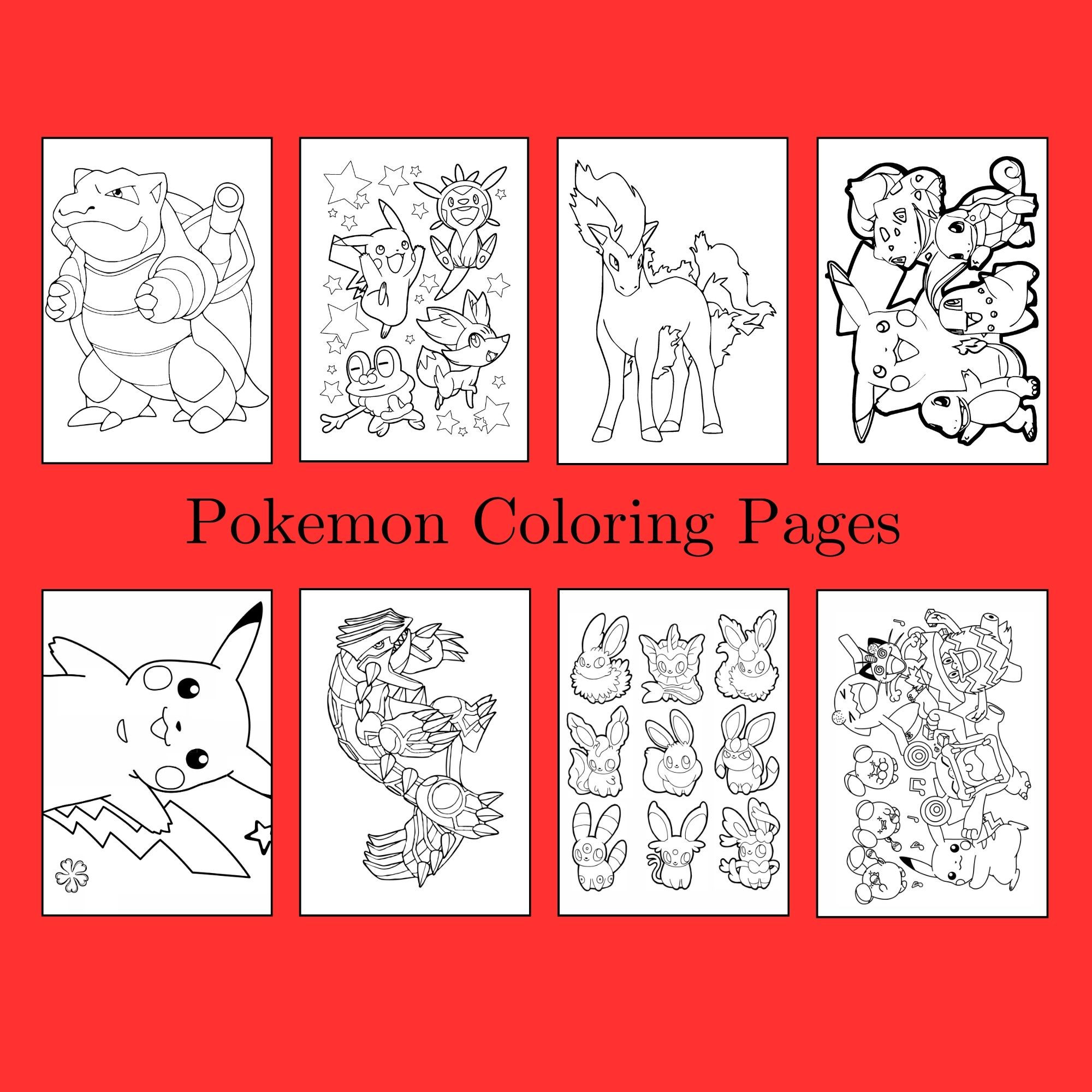 Pokemon Coloring Pages | Birthday Party Activity Printable | Pikachu & Friends | Colormesmore Pokemon Coloring Pages | Birthday Party Activity Printable | Pikachu & Friends | Colormesmore
