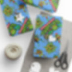 Ninja Turtle themed wrapping paper for kids’ birthday gifts
