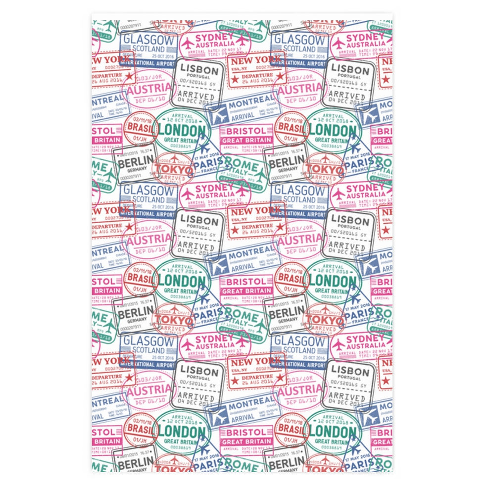 stamp wrapping paper