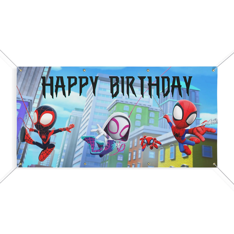 Spidey and His Amazing Friends birthday banner for kids