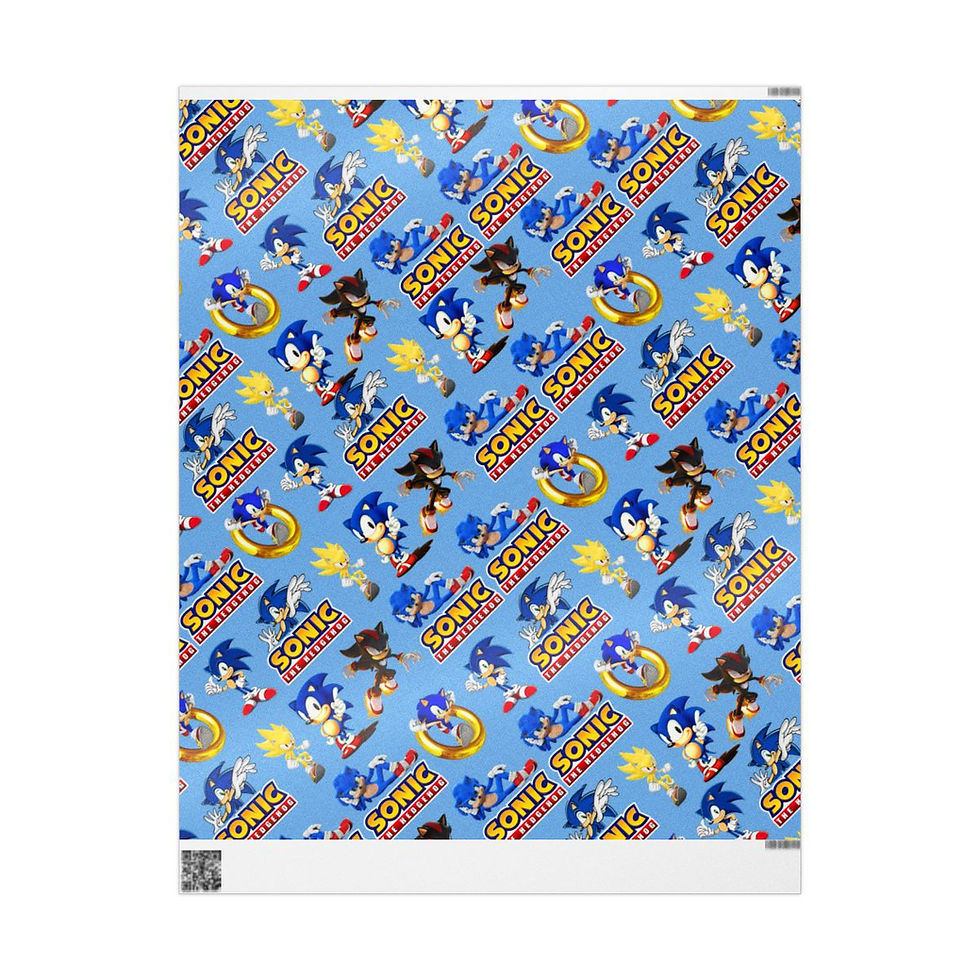 Printable Sonic gift wrap for birthday presents