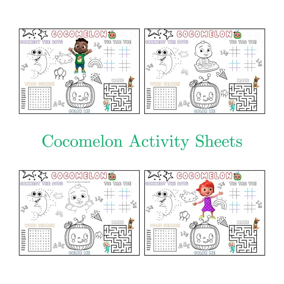 Thumbnail: Cocomelon counting sheet for early learners