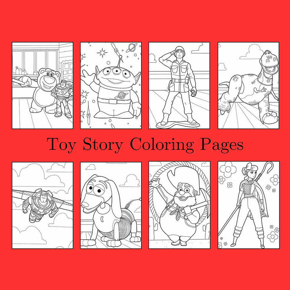 Thumbnail: Buzz Lightyear and Woody coloring pages for creative play