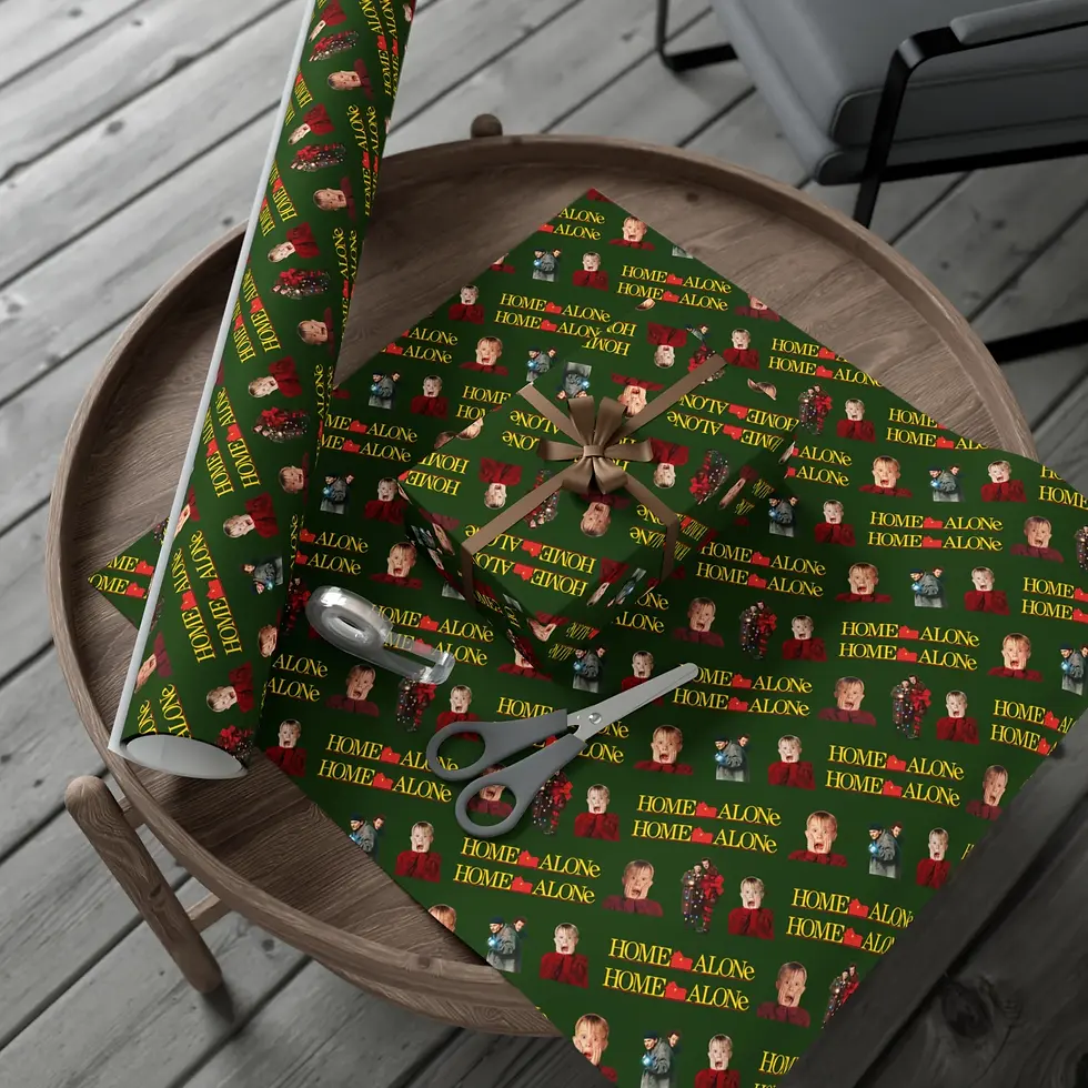 Christmas gift wrap inspired by Home Alone movie