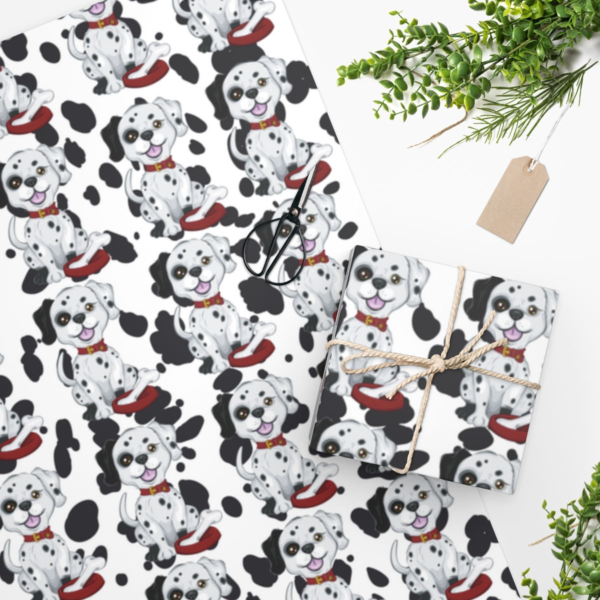Dalmatian wrapping paper