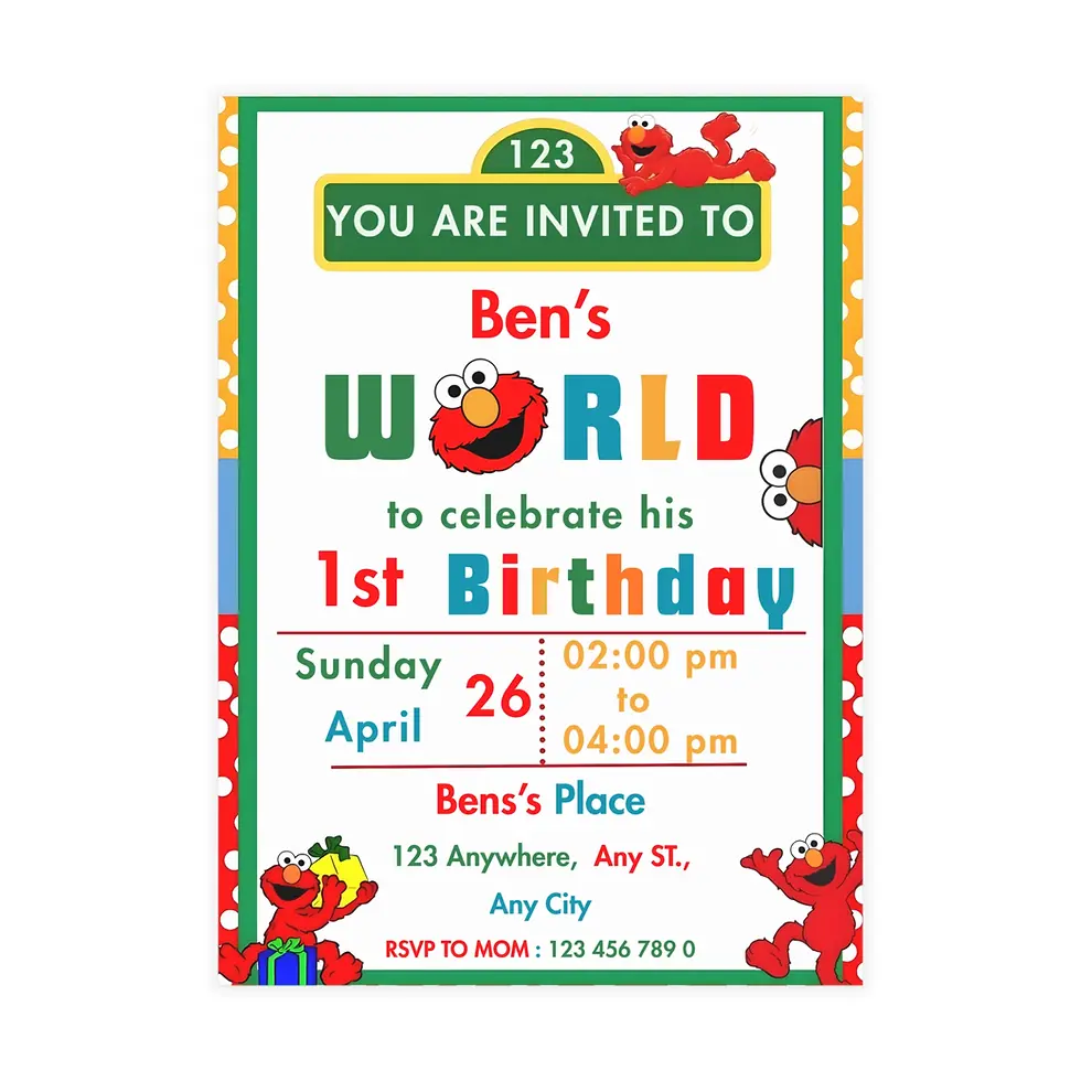 Thumbnail: elmo birthday template