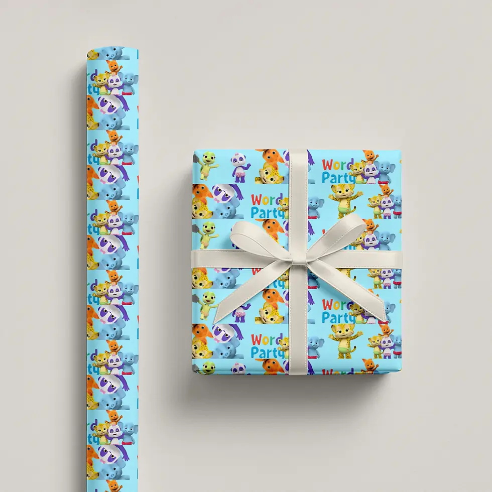 wordparty wrapping paper