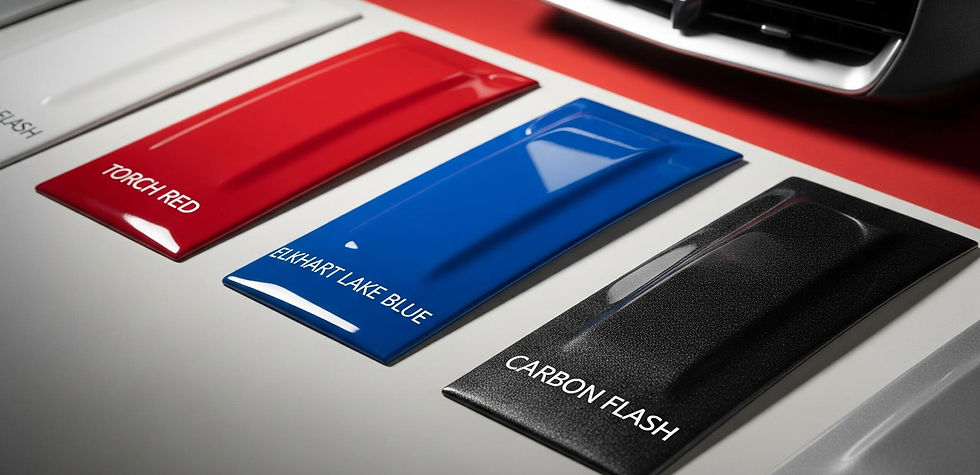Select color options of the C8 Corvette interior trim product by RGS.