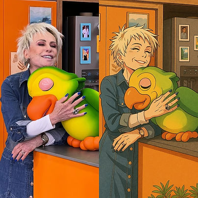 Famosos entram na trend 'Studio Ghibli' | Reprodução: Instagram @anamariabragaoficial