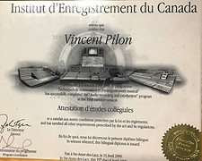 Diplome de l'institut enregistrement du canada
