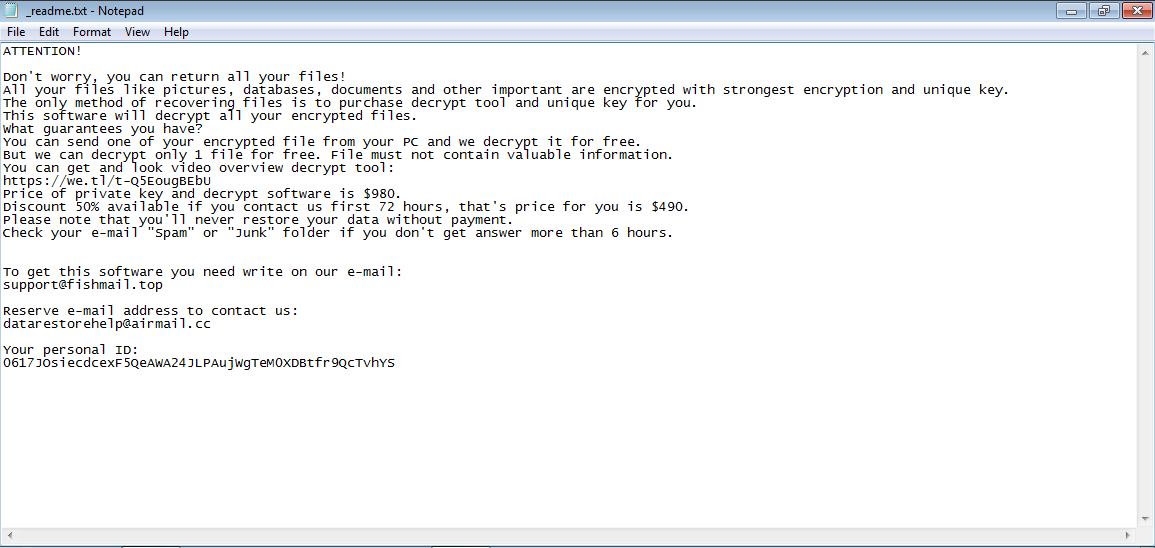 Btnw Ransomware _readme.txt ransom note