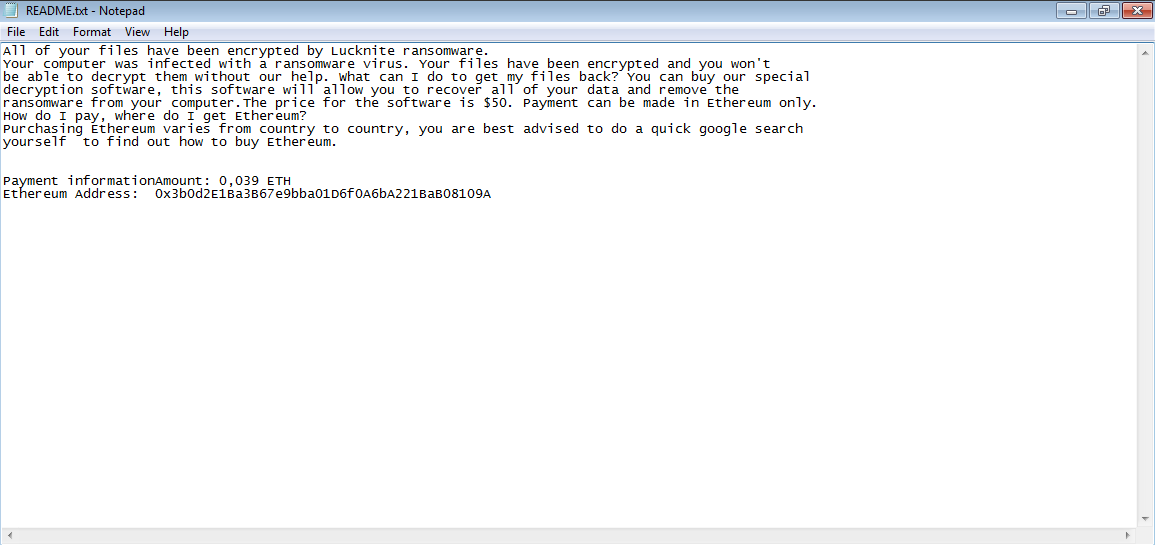 Lucknite Ransomware README.txt ransom note
