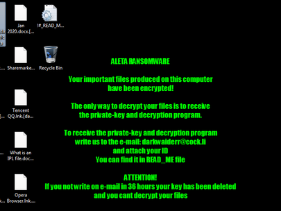 What is Aleta Ransomware ?