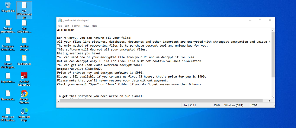 Stop/Djvu ransomware after encrypting all files and folder